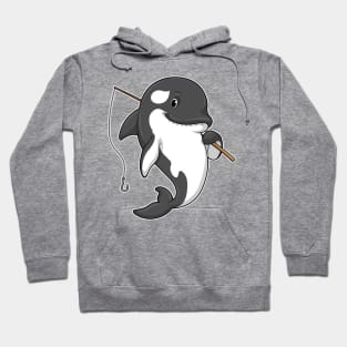Orca as Fisher with Fishing rod Hoodie